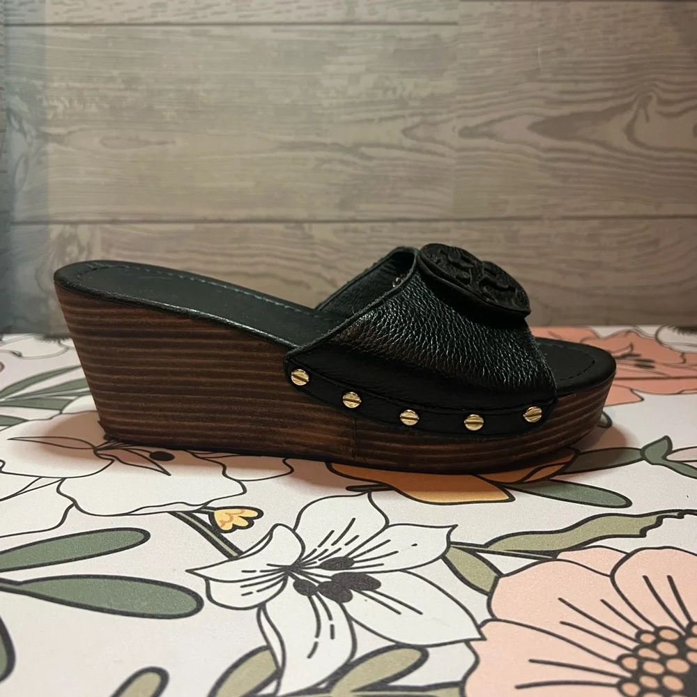 Tory Burch Black Slide Sandals - Picture 4 of 6